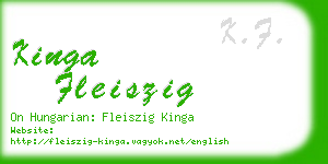 kinga fleiszig business card